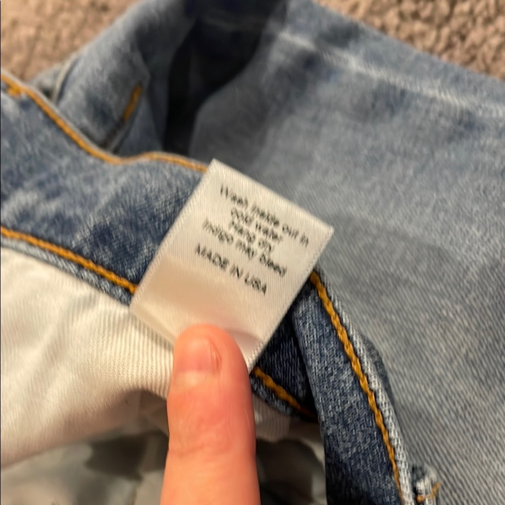 ASKK NY Blue Cropped Straight Leg Jeans size 8 - Picture 6 of 14